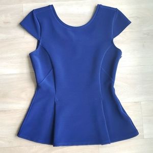 Halogen Cap sleeve peplum top small